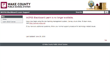 Tablet Screenshot of blackboard.wcpss.net